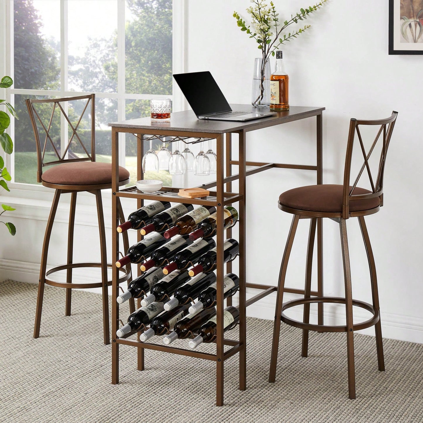 30" X 30" Dining Table Set With 2-3 Chairs - 24"W X 18"D X 38"H Chairs, 29" Seat Height