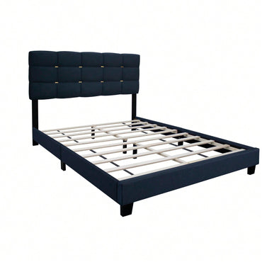 Queen Size Adjustable Upholstered Bed Frame - Stylish, Durable, And Dirt-Resistant Design For Use Without Innerspring Mattresses