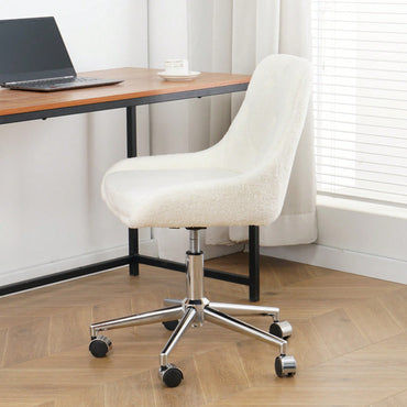 Modern Velvet Dining Chair with Lift Adjustment Chrome Legs Soft Comfortable Space Saving Design Set of 1