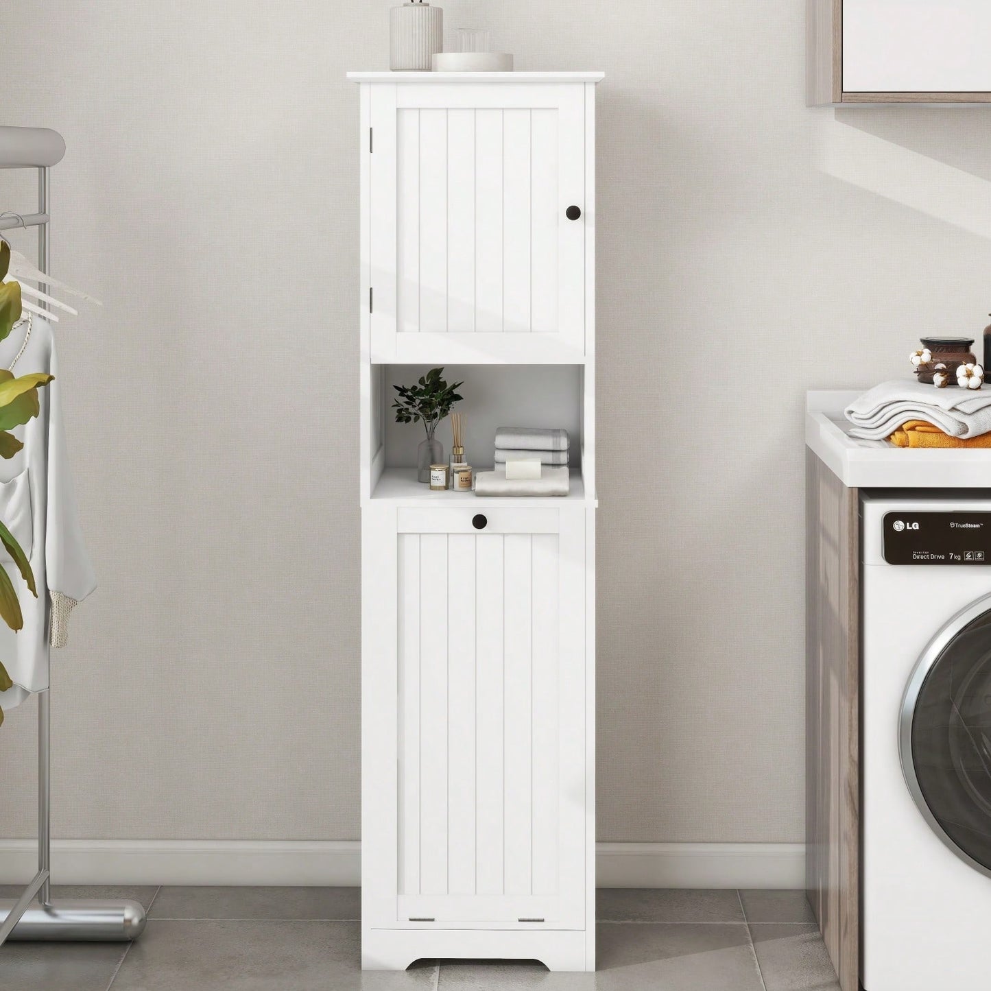 Deluxe Laundry Sorter Cabinet With Tilt-Out Design