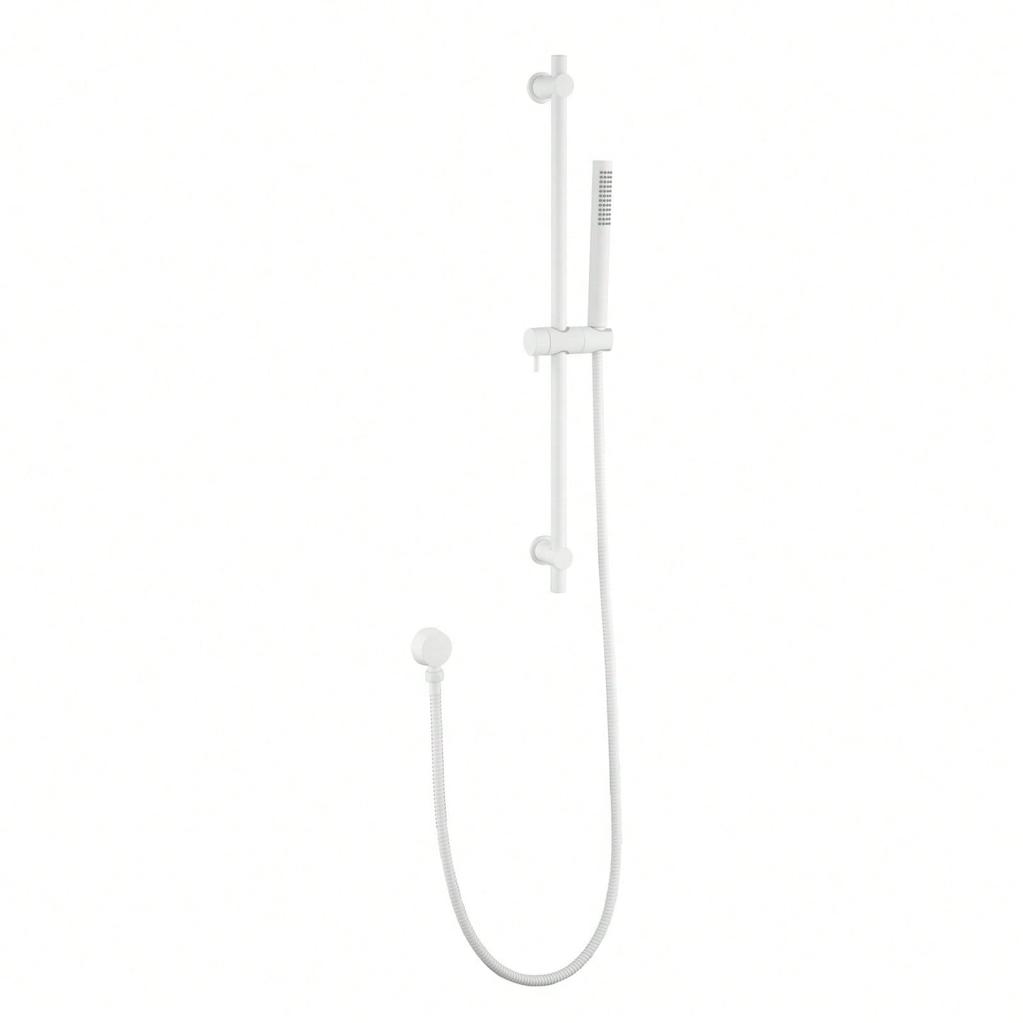 Stainless Steel Grab Rail with Handheld Shower Head and 69 Inch Hose Adjustable Height Secure Mount Design