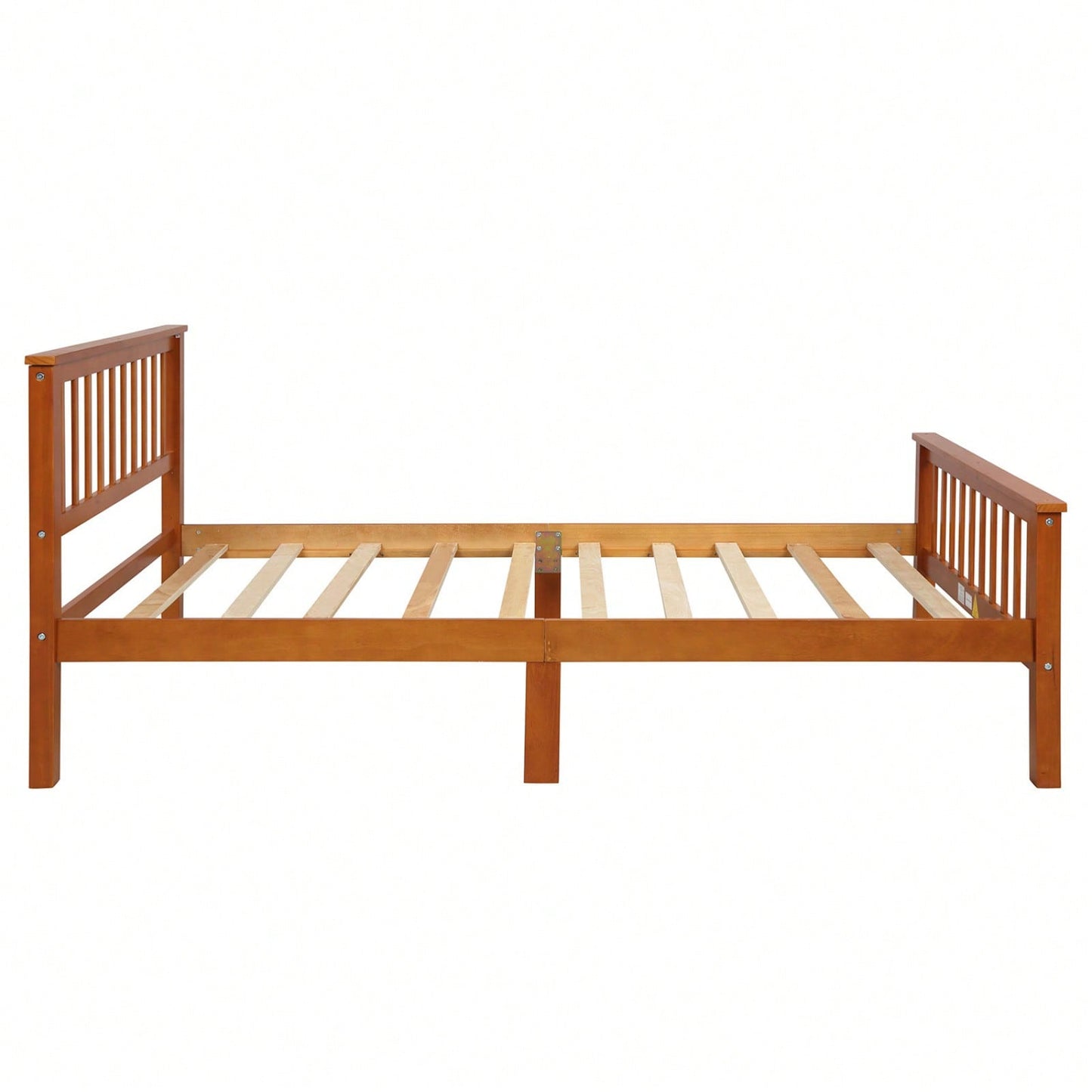 Stylish Twin Wood Platform Bed with Headboard and Footboard - Durable Pine Construction and Solid Slat Support for Easy Assembly