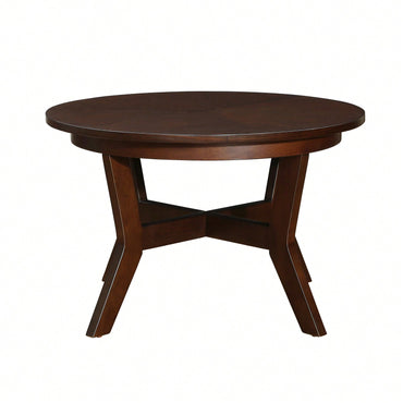 32-Inch Solid Wood And MDF Round Mid-Century Farmhouse Coffee Table