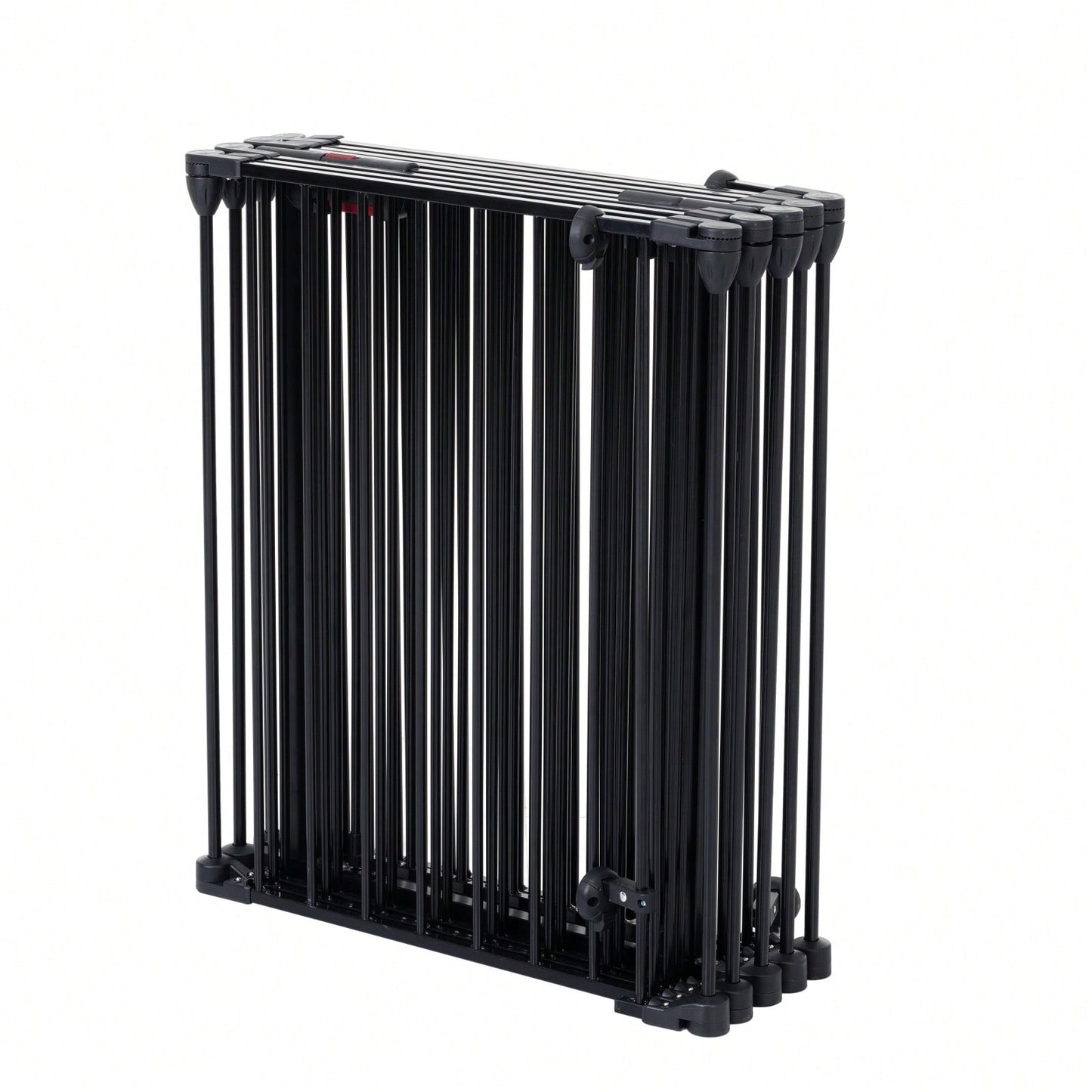 Configurable 6 Panel Metal Safety Gate for Pets and Kids - Versatile Play Yard and Barrier with Walk Through Door for Stairs and Fireplaces