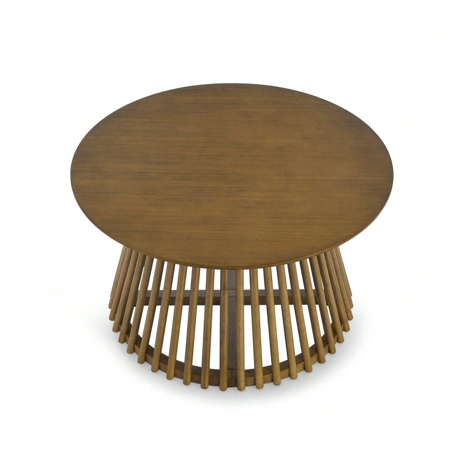 Nordic Minimalist Solid Wood Coffee Table with Birch Veneer and Rubber Legs for Home and Office