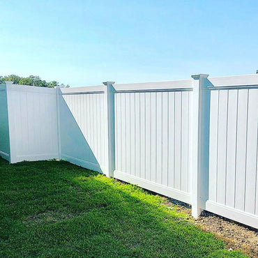 Privacy Fence Panels 6ft.H X 6ft.W White Vinyl Fence Set Of 2 Pcs - DIY-Friendly Professional-Grade Weather-Resistant Fencing Solution