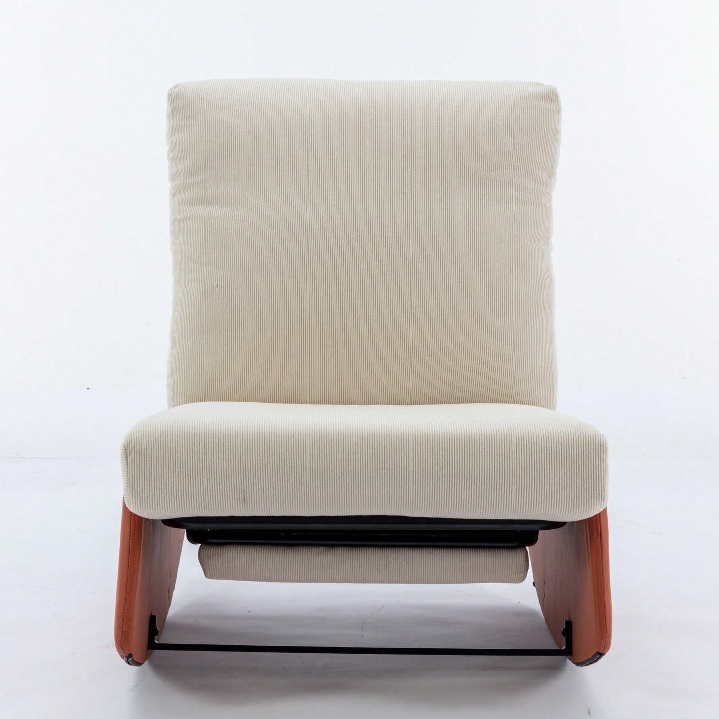 Modern Upholstered Rocking Chair Recliner with Footrest for Nursery and Living Room Relaxation