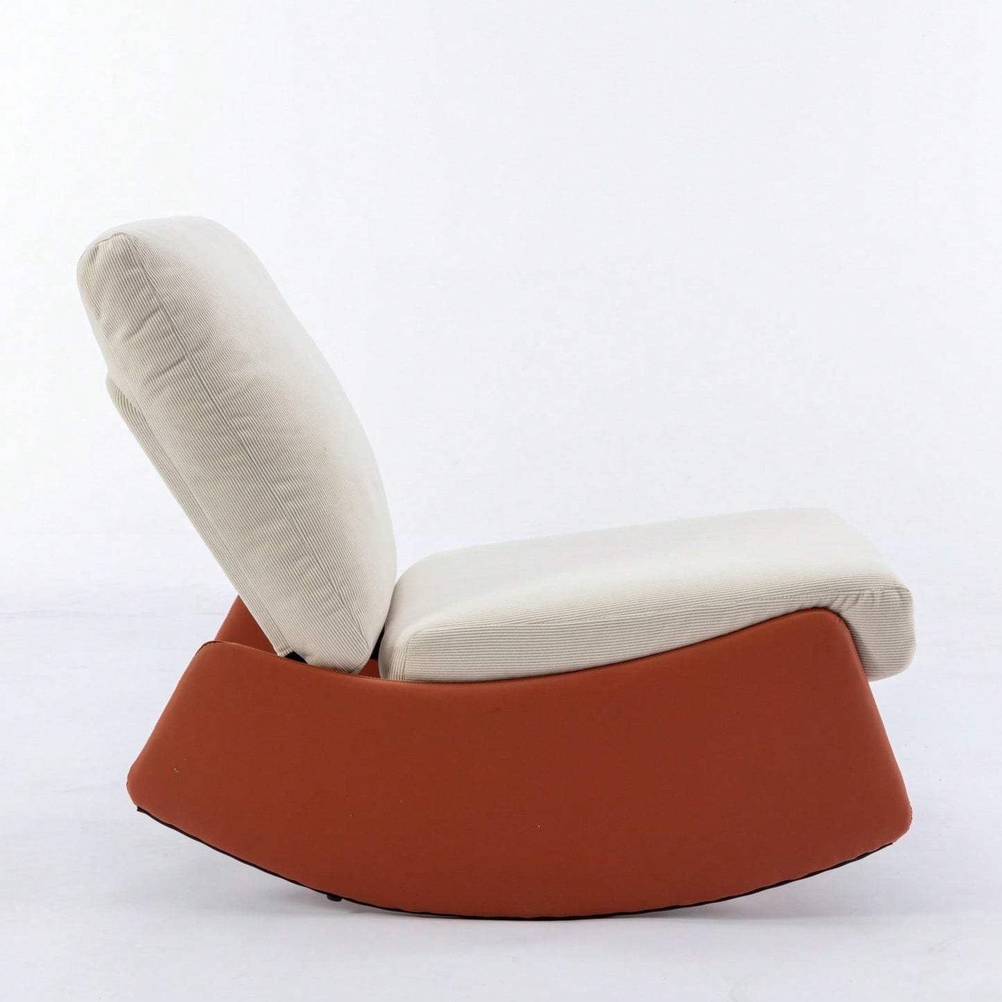 Modern Upholstered Rocking Chair Recliner with Footrest for Nursery and Living Room Relaxation