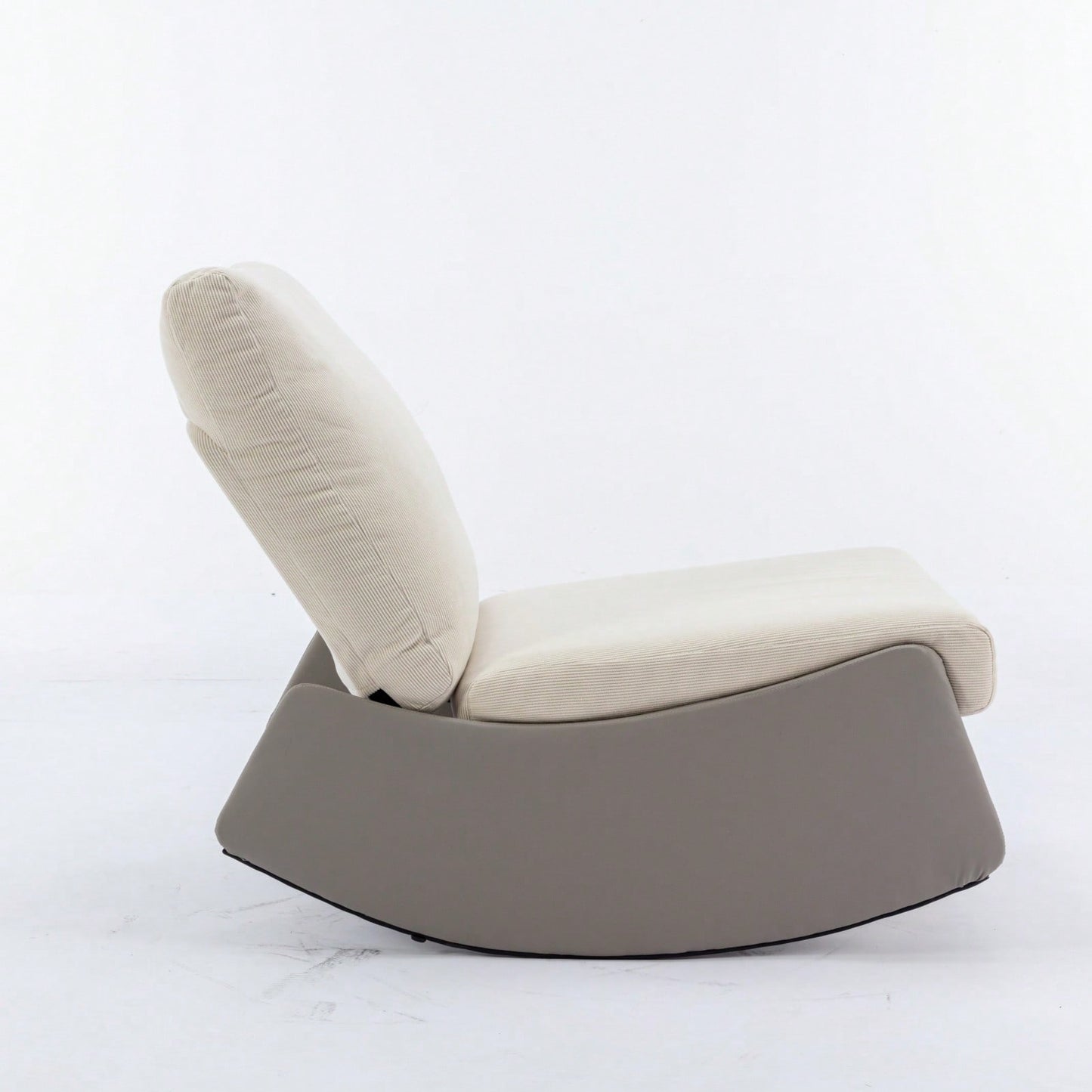 Modern Upholstered Rocking Chair Recliner with Footrest for Nursery and Living Room Relaxation