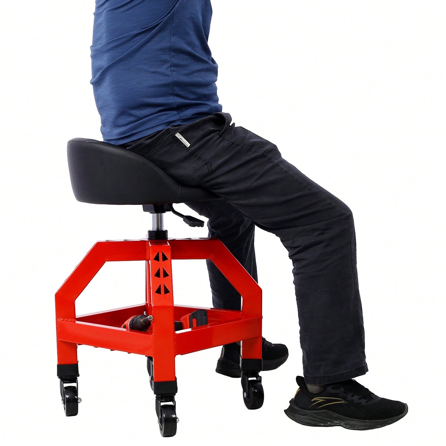 Pneumatic 360 Degree Swivel Mechanics Rolling Creeper Seat Heavy Duty Rolling Mechanics Stool Shop Stool With Casters