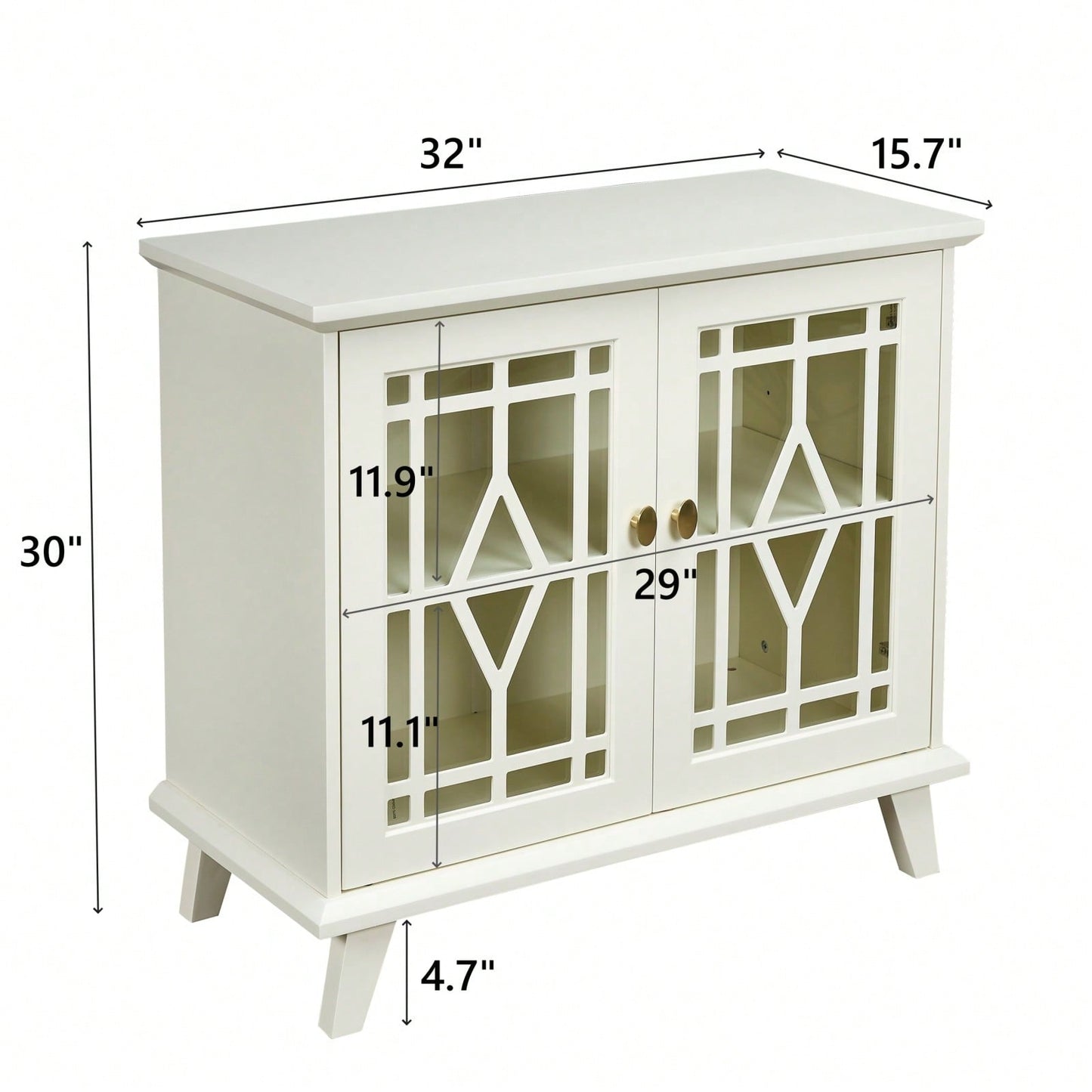 Storage Cabinet With Shelf, White Sideboard Cabinet For Living Room, Hallway, Dining Room, Entryway Buffet Table And Storage Cabinet