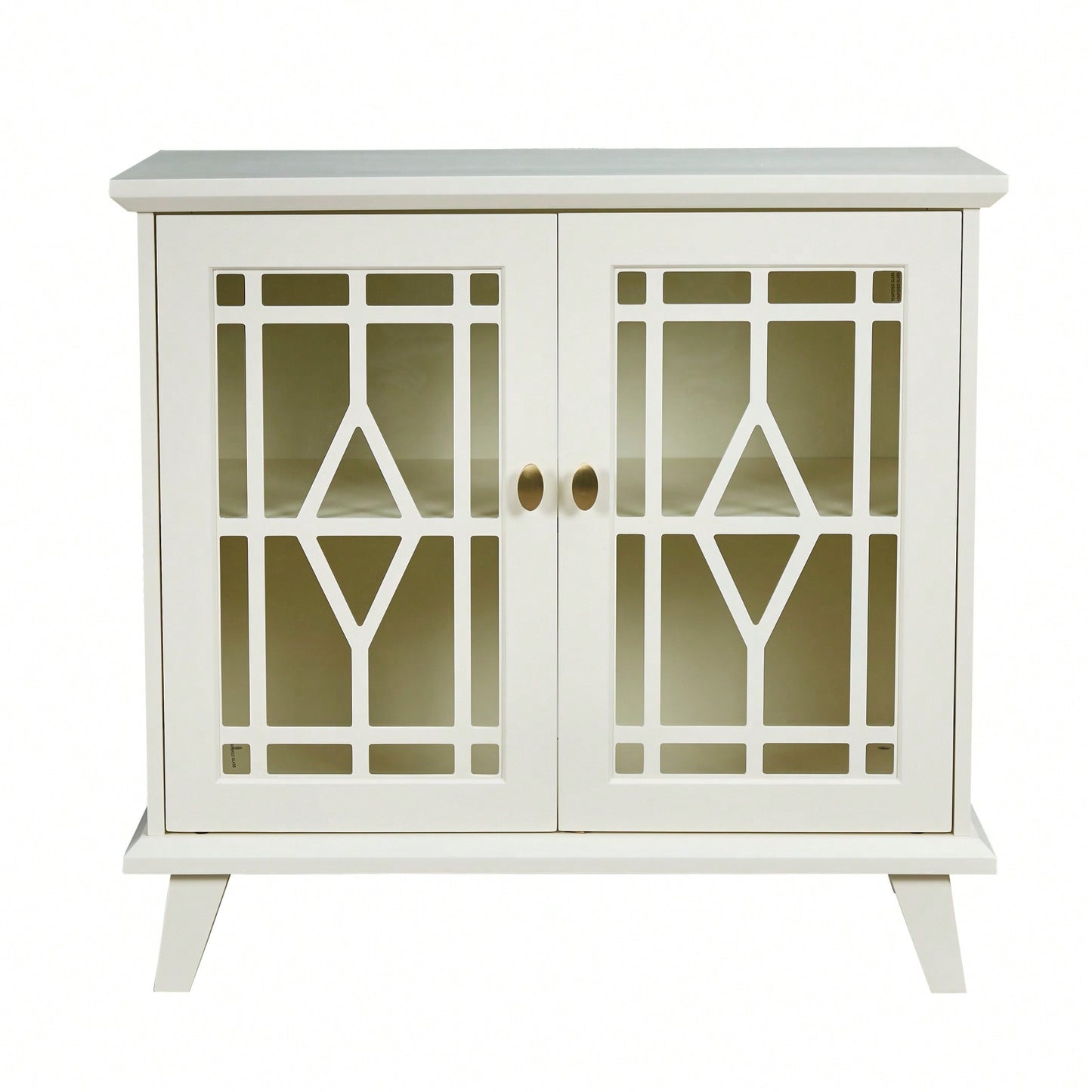 Storage Cabinet With Shelf, White Sideboard Cabinet For Living Room, Hallway, Dining Room, Entryway Buffet Table And Storage Cabinet