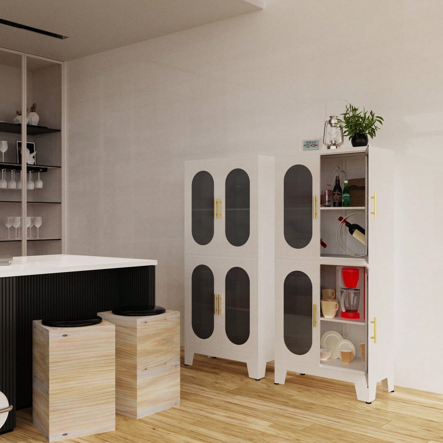 Metal Storage Cabinet, Bathroom Storage Cabinet With Doors And Shelves, Office Storage Cabinet With Lock, Black Garage Cabinets
