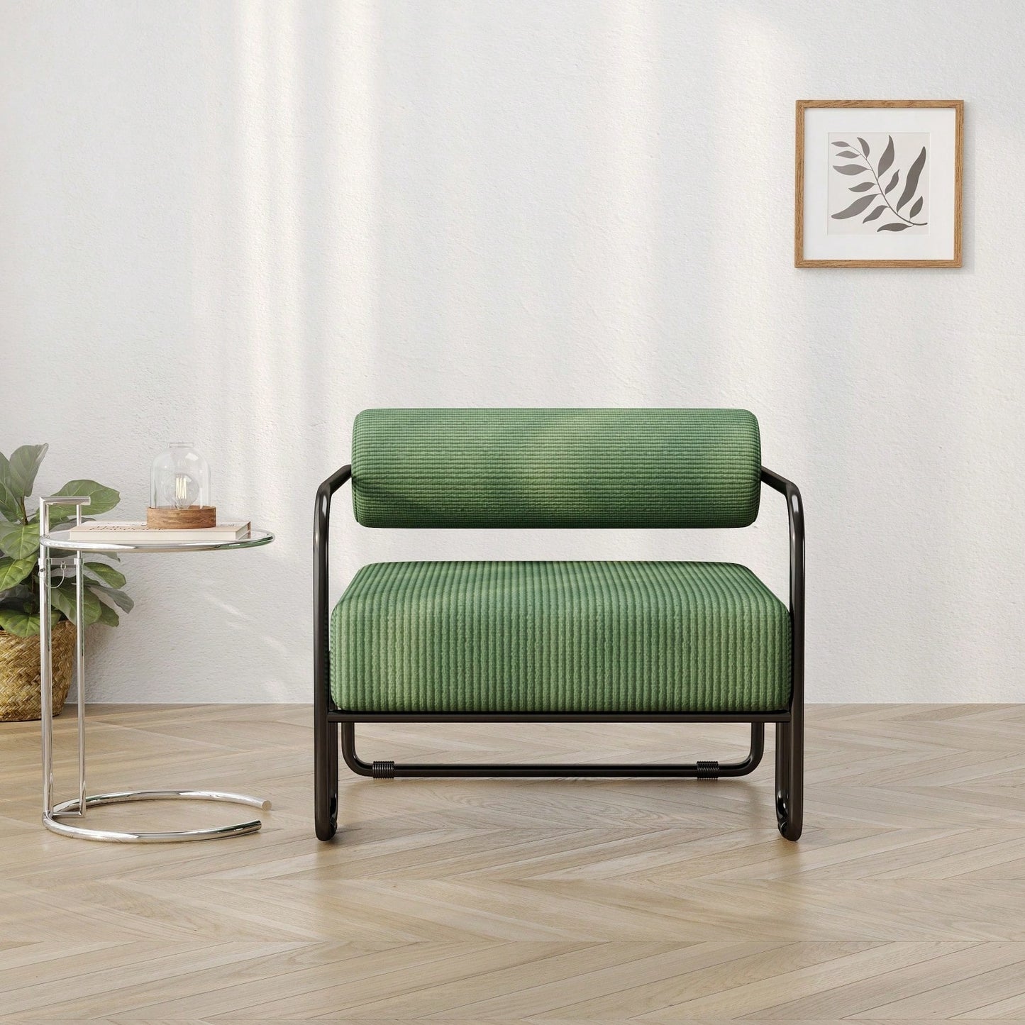 Comfortable Ergonomic Accent Chair with Ottoman for Living Room Bedroom Office Easy Assembly