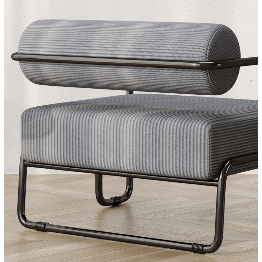 Comfortable Ergonomic Accent Chair with Ottoman for Living Room Bedroom Office Easy Assembly