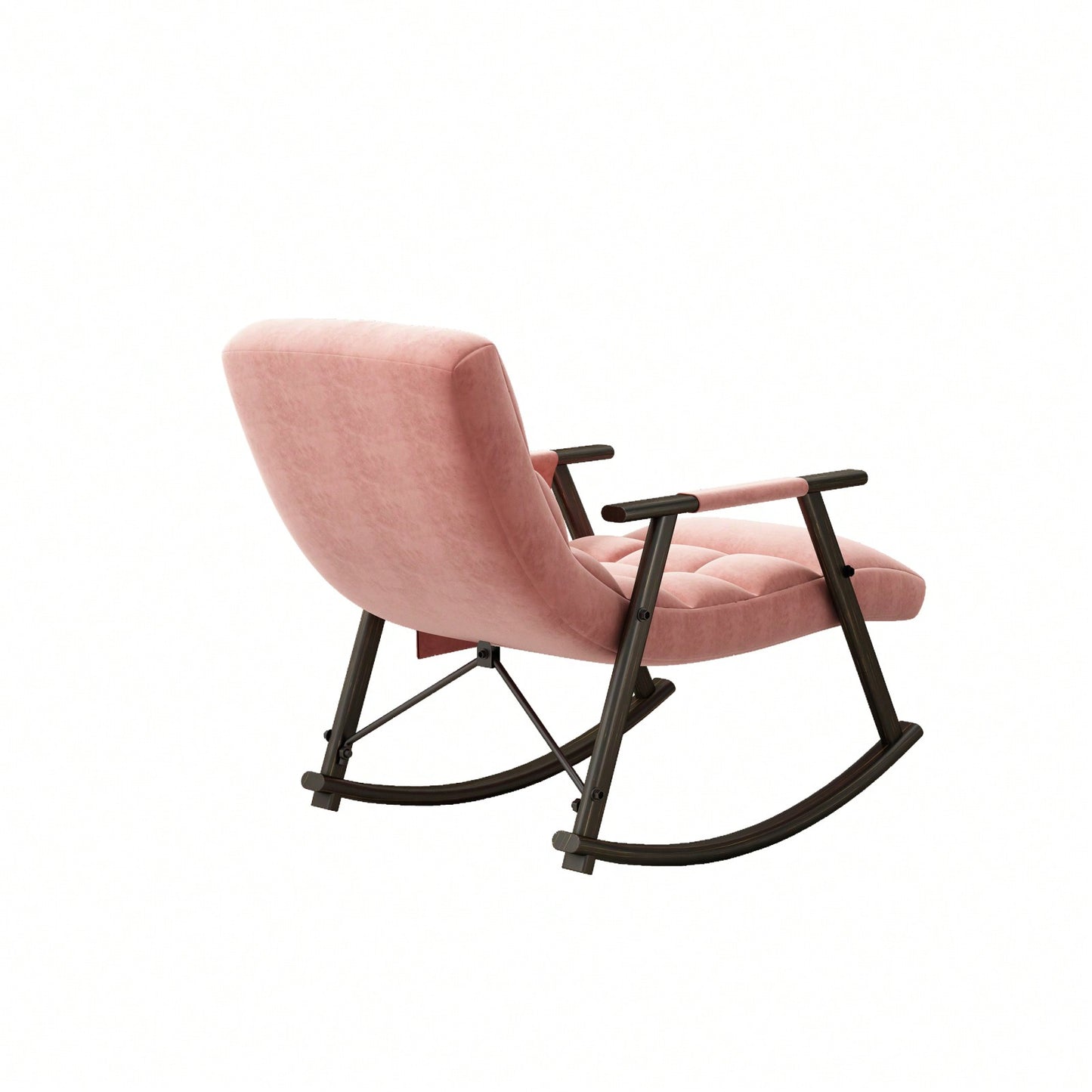 Adjustable Rocking Chair with Footrest Padded Lounge Chair High Back Soft Upholstered Glider for Living Room Bedroom Supports 300lbs