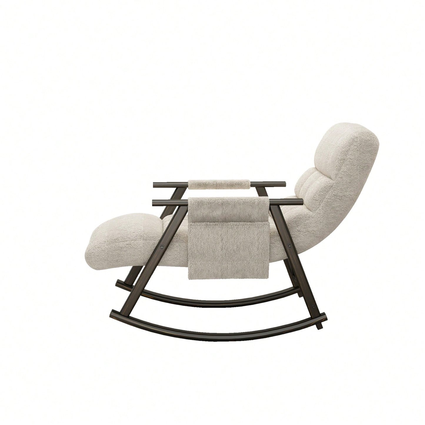 Adjustable Rocking Chair with Footrest Padded Lounge Chair High Back Soft Upholstered Glider for Living Room Bedroom Supports 300lbs