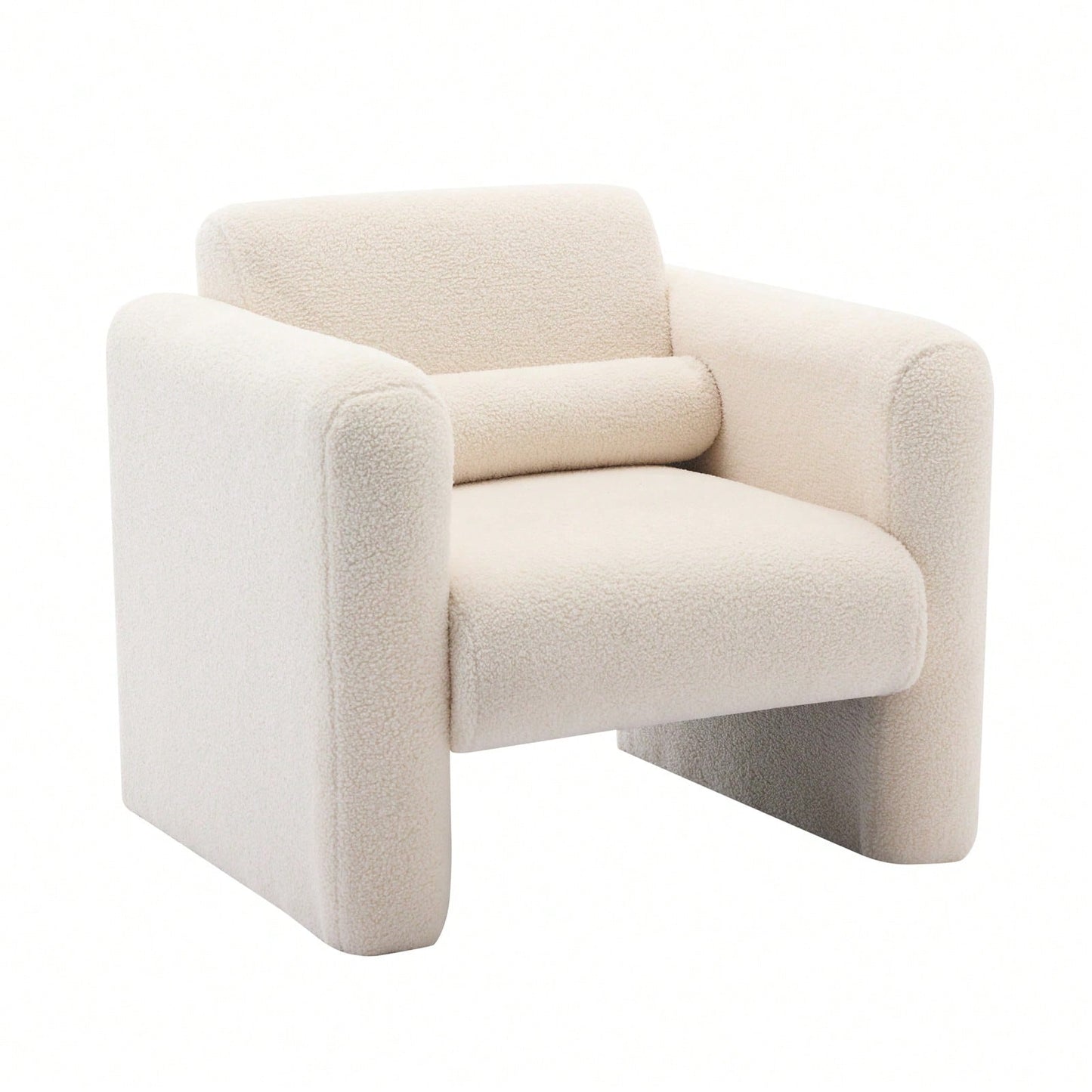 Stylish Accent Chair with Ottoman for Living Room Bedroom Office Soft Padded Armrests and Lumbar Support