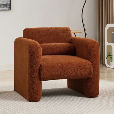Stylish Accent Chair with Ottoman for Living Room Bedroom Office Soft Padded Armrests and Lumbar Support