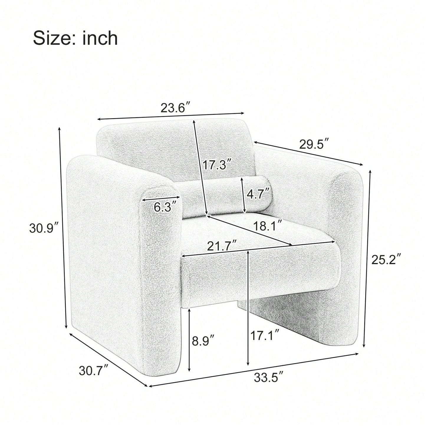 Stylish Accent Chair with Ottoman for Living Room Bedroom Office Soft Padded Armrests and Lumbar Support