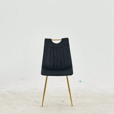 Modern Velvet Dining Chairs Set of 4 with Gold Legs Stylish Upholstered Seats for Living Room Bedroom Office Easy Assembly