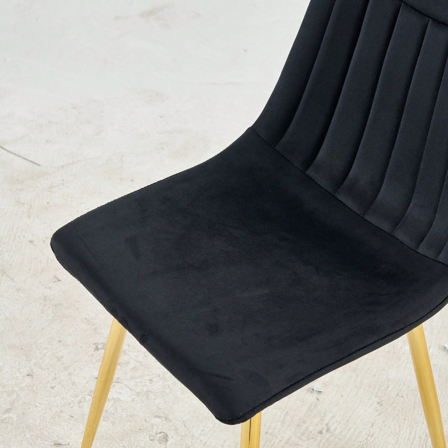 Modern Velvet Dining Chairs Set of 4 with Gold Legs Stylish Upholstered Seats for Living Room Bedroom Office Easy Assembly