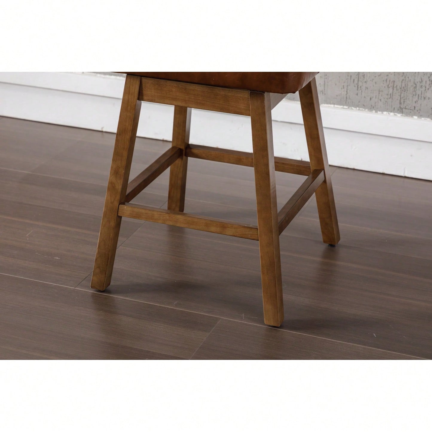 Bar Stools Set Of 2 Counter Height Chairs With Footrest For Kitchen, Dining Room And 360 Degree Swivel