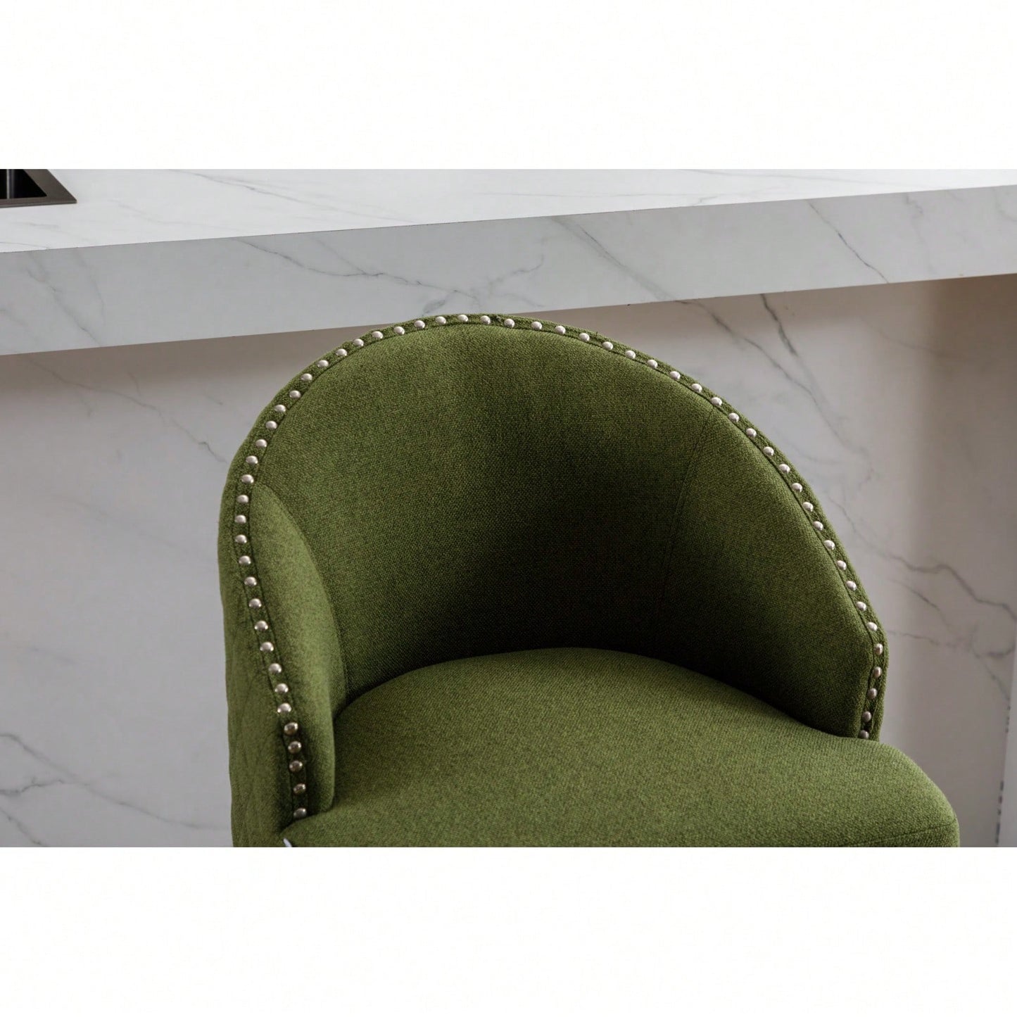 Bar Stools Set Of 2 Counter Height Chairs With Footrest For Kitchen, Dining Room And 360 Degree Swivel