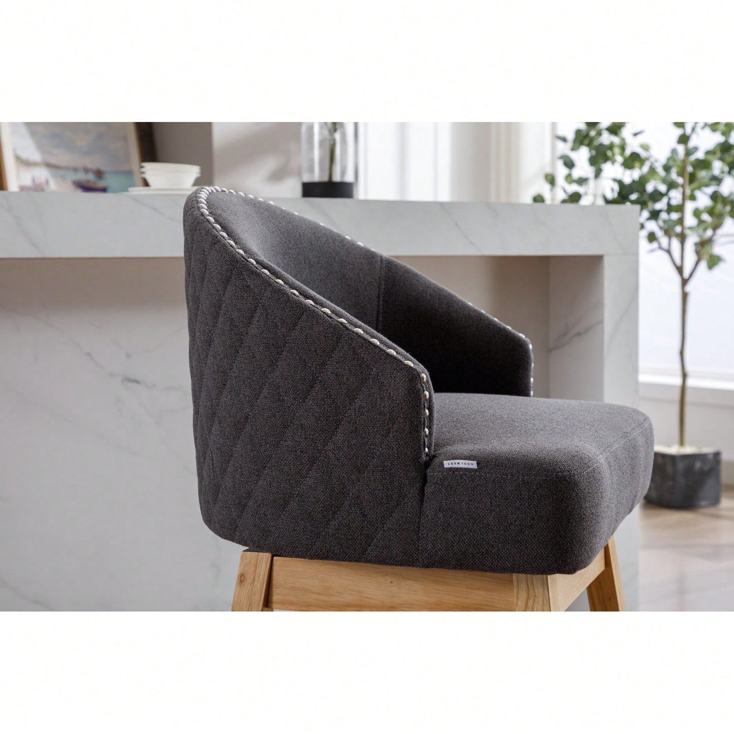 Bar Stools Set Of 2 Counter Height Chairs With Footrest For Kitchen, Dining Room And 360 Degree Swivel