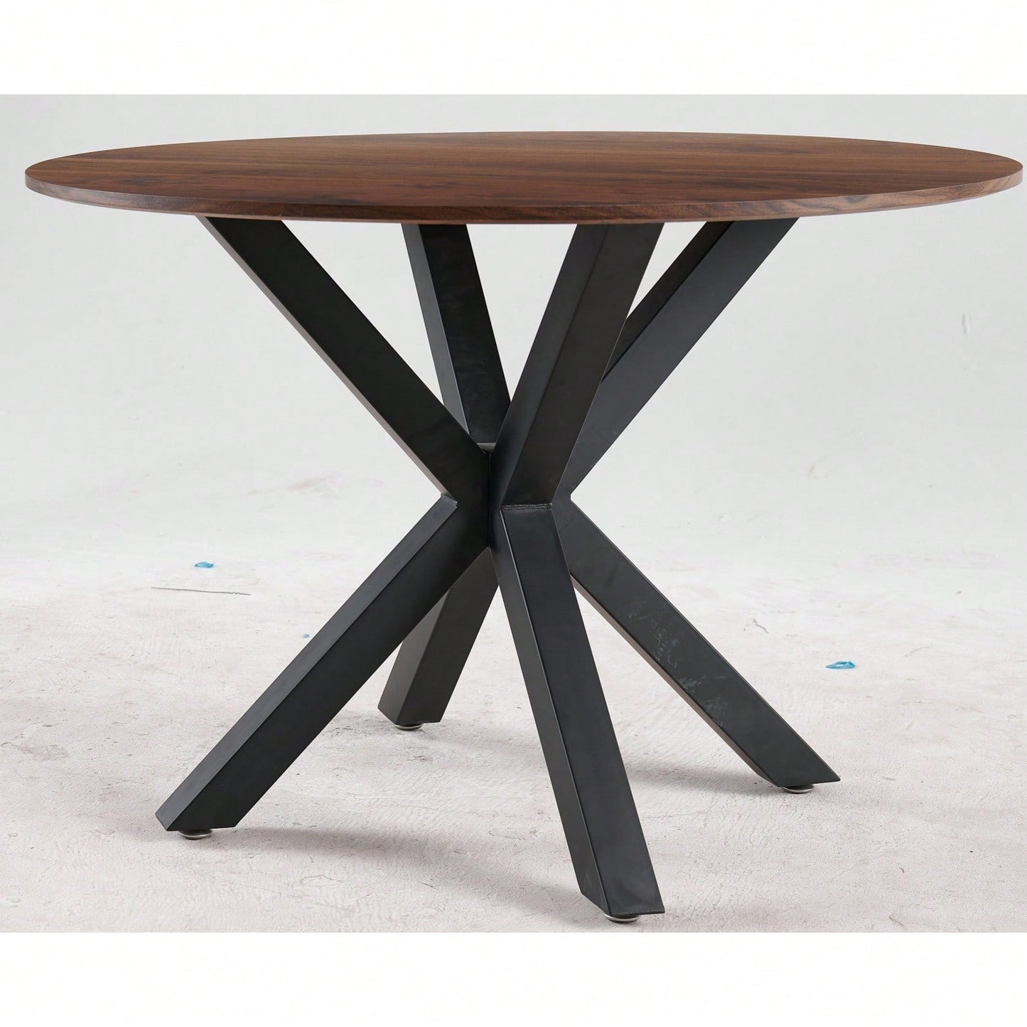 42.1" Black And Wood Color Tulip Table