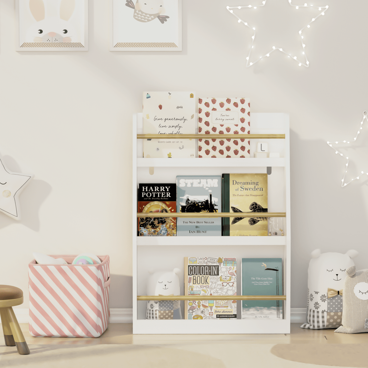 3 Tier Kids Book Shelf Helps Keep Bedrooms, Playrooms, And Classrooms Organized