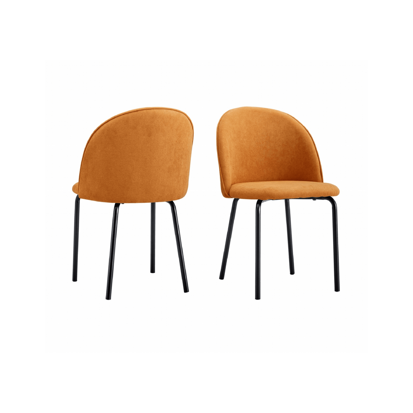 Stylish Upholstered Dining Chairs Set of 2 with Comfortable Backrest and Soft Cushions for Living Room Kitchen Cafe