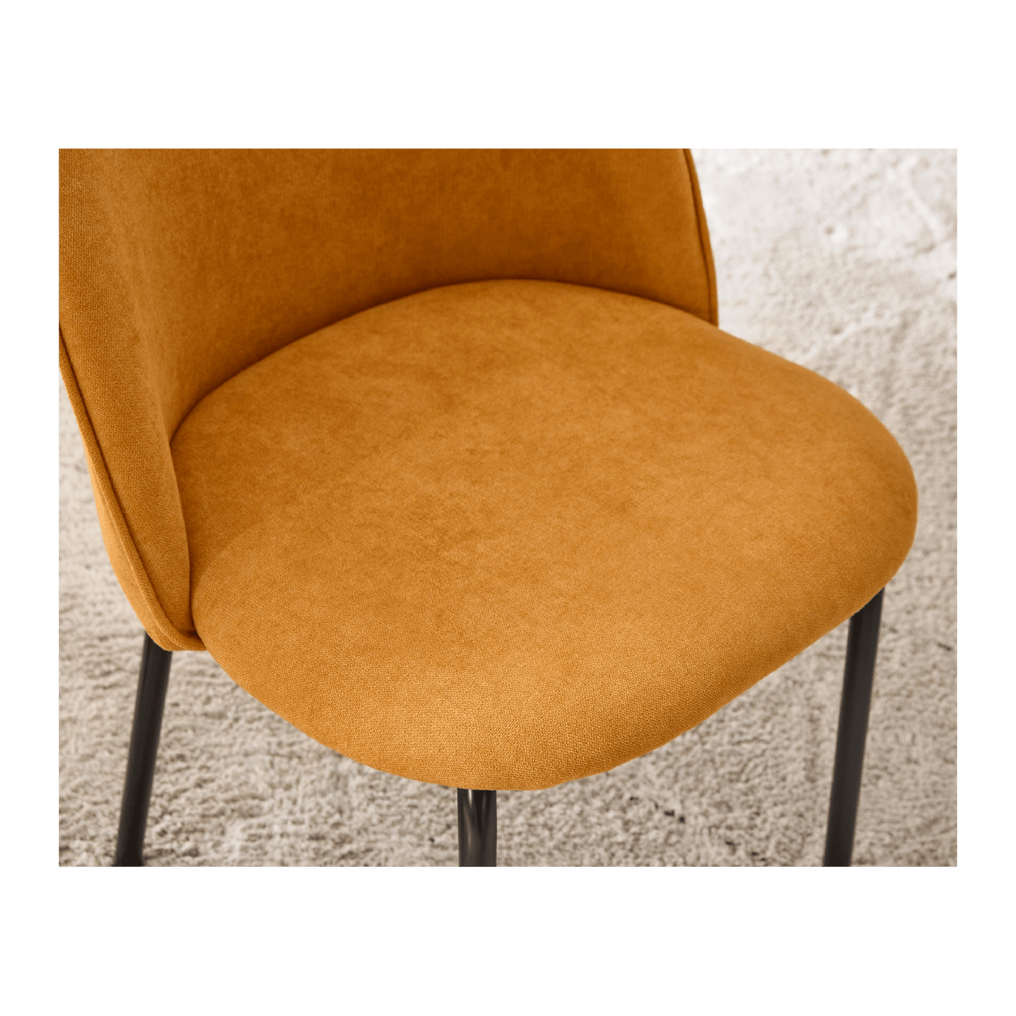 Stylish Upholstered Dining Chairs Set of 2 with Comfortable Backrest and Soft Cushions for Living Room Kitchen Cafe