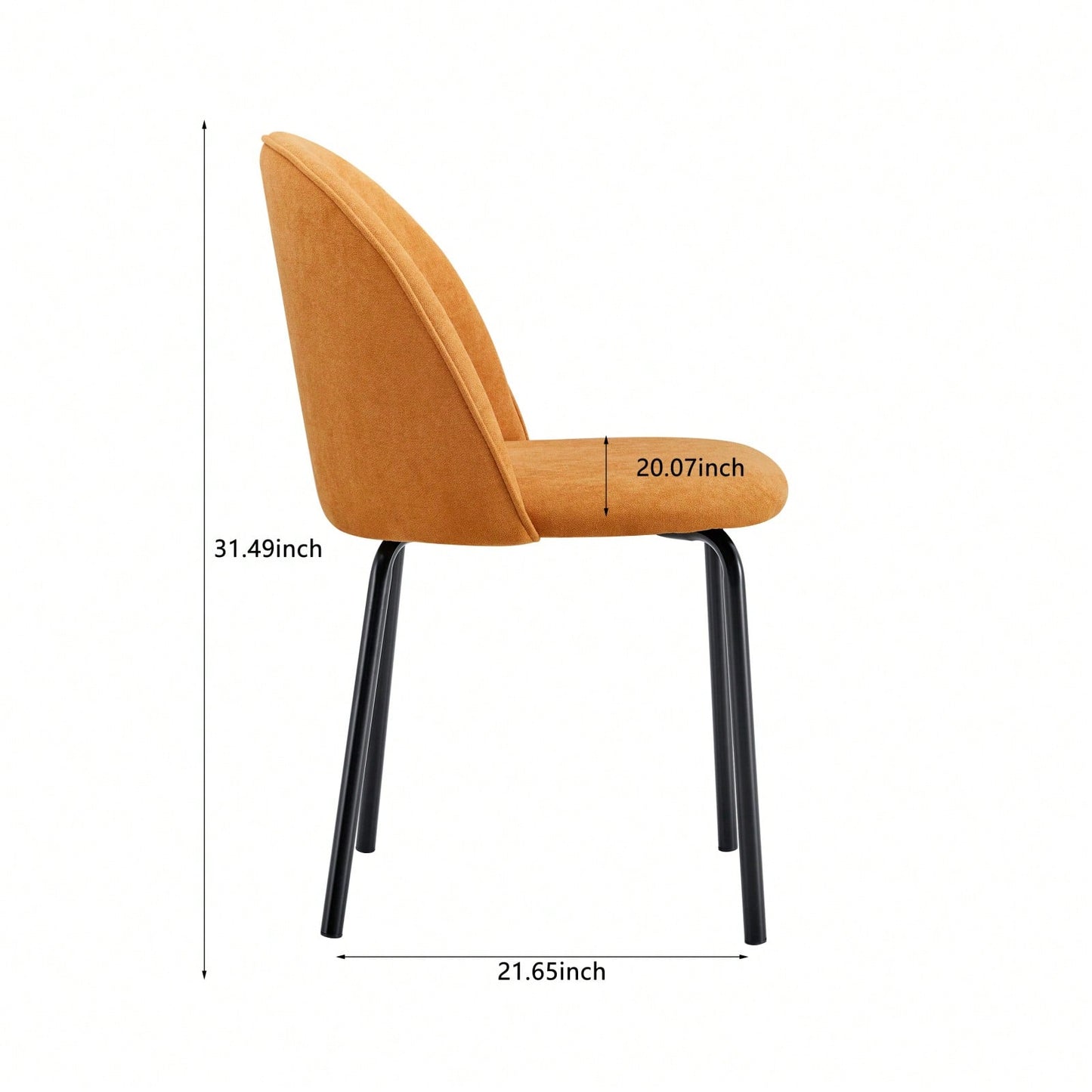 Stylish Upholstered Dining Chairs Set of 2 with Comfortable Backrest and Soft Cushions for Living Room Kitchen Cafe
