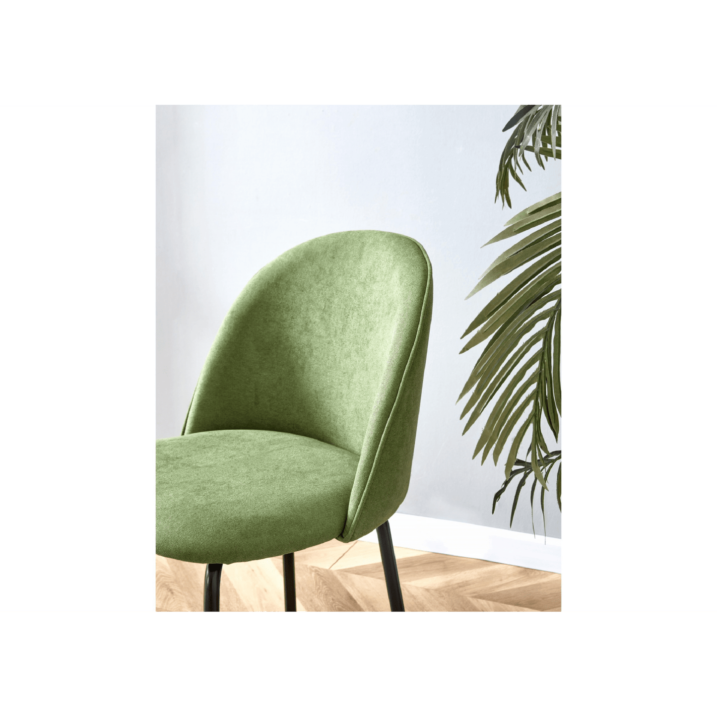 Stylish Upholstered Dining Chairs Set of 2 with Comfortable Backrest and Soft Cushions for Living Room Kitchen Cafe