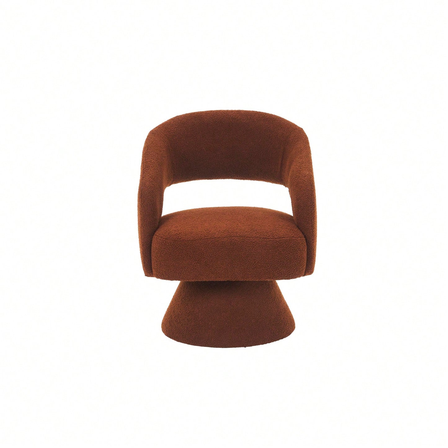Round Barrel Swivel Accent Chair Armchair In Fabric For Living Room Bedroom
