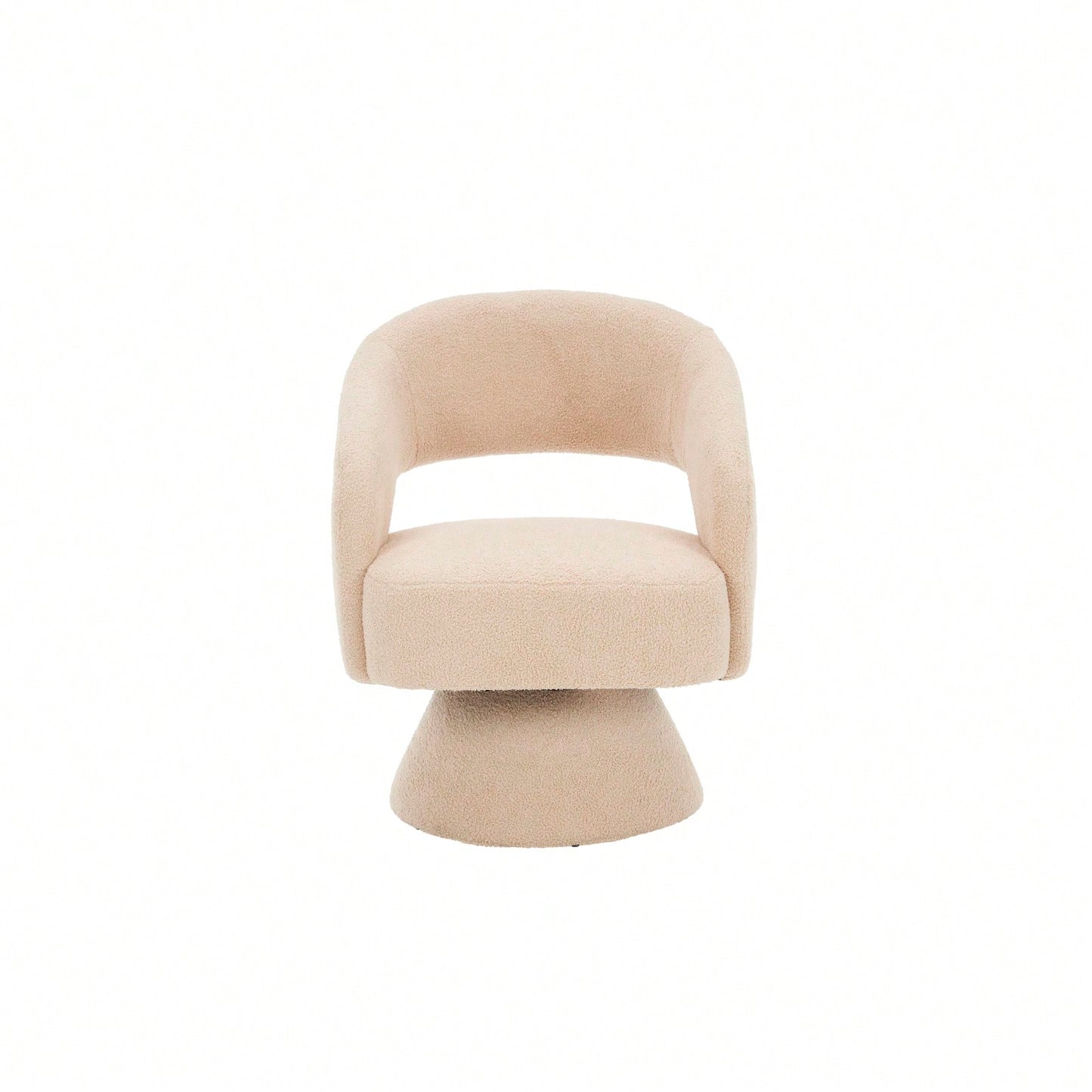 Round Barrel Swivel Accent Chair Armchair In Fabric For Living Room Bedroom