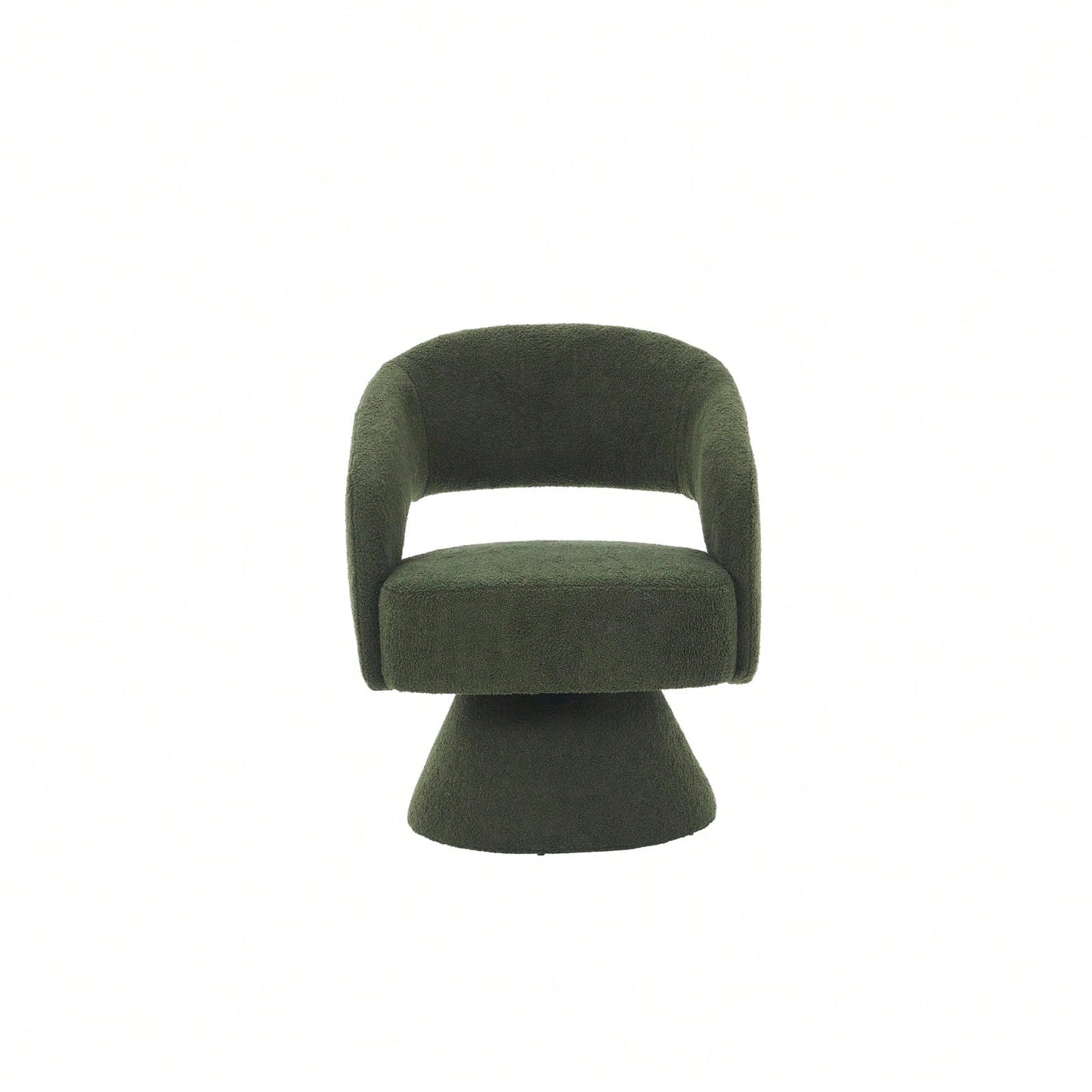 Round Barrel Swivel Accent Chair Armchair In Fabric For Living Room Bedroom