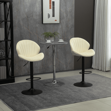 Adjustable Bar Stools Set Of 2, Counter Height Bar Chairs With Back And Footrest, Kitchen Pub Chairs