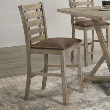 Rustic Farmhouse Dining Counter Chairs (Set Of 2)