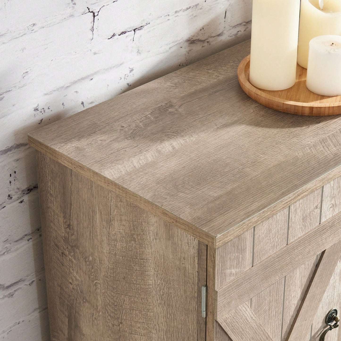 Farmhouse Classic Media TV Stand With Fireplace (Up To 50")