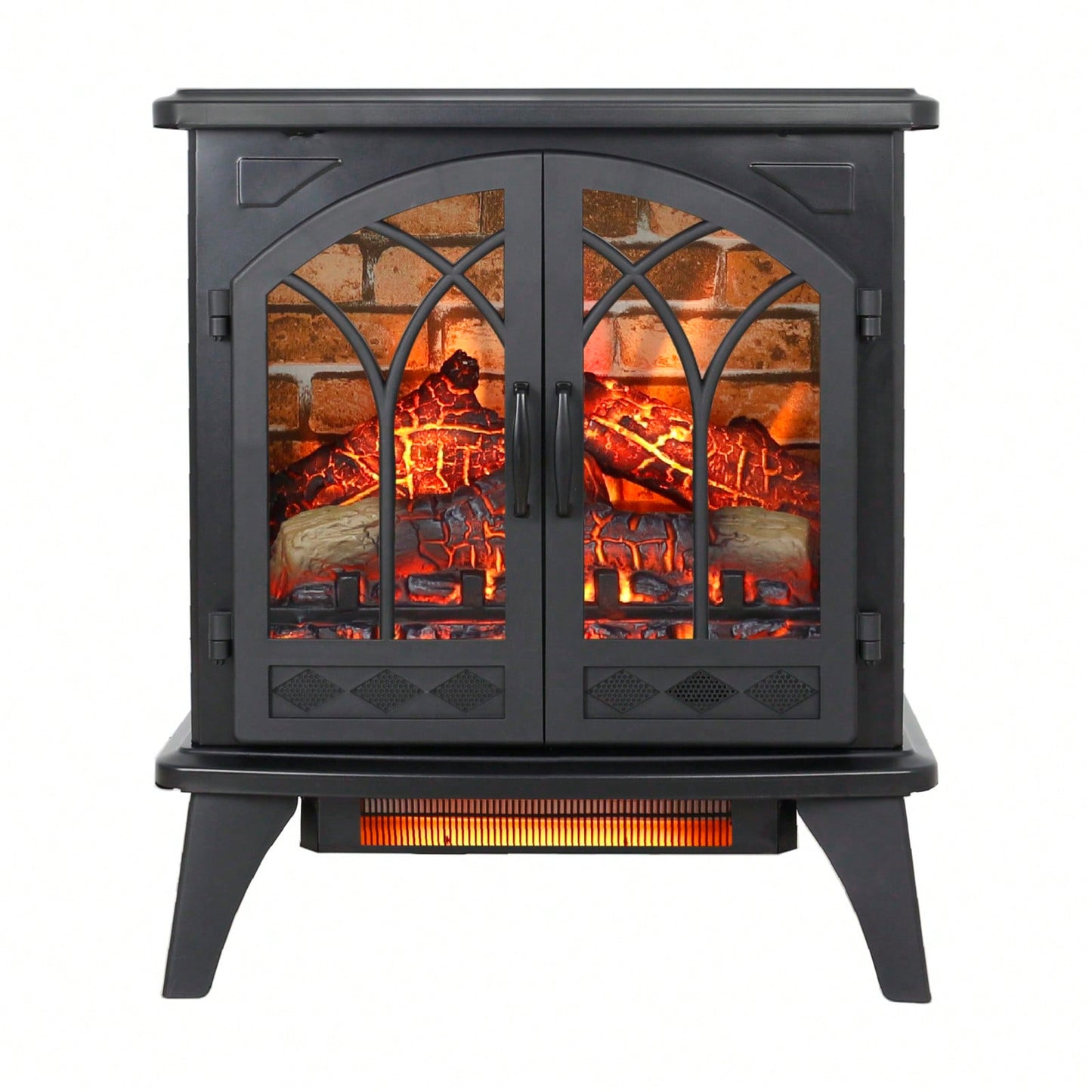 24 Inch 3D Flame Electric Infrared Quartz Fireplace Stove With Remote Control