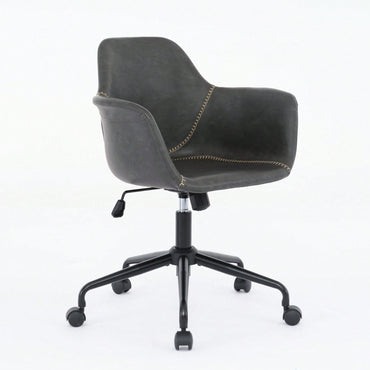 Ergonomic Mid-Century Modern Swivel Office Chair with Adjustable Height and Back Support for Home and Study