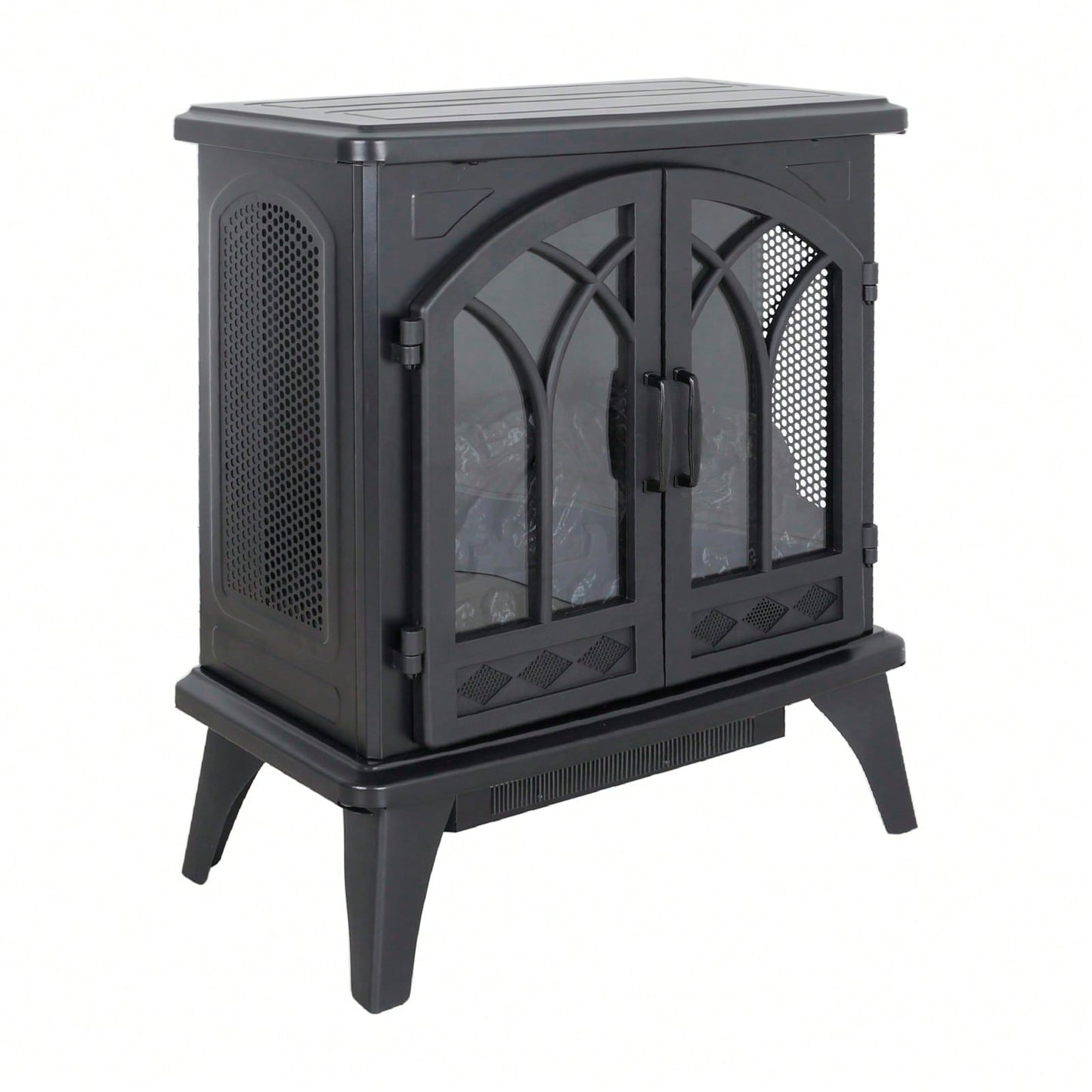 24-Inch 3D Flame Electric Infrared Quartz Fireplace Stove