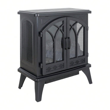 24-Inch 3D Flame Electric Infrared Quartz Fireplace Stove