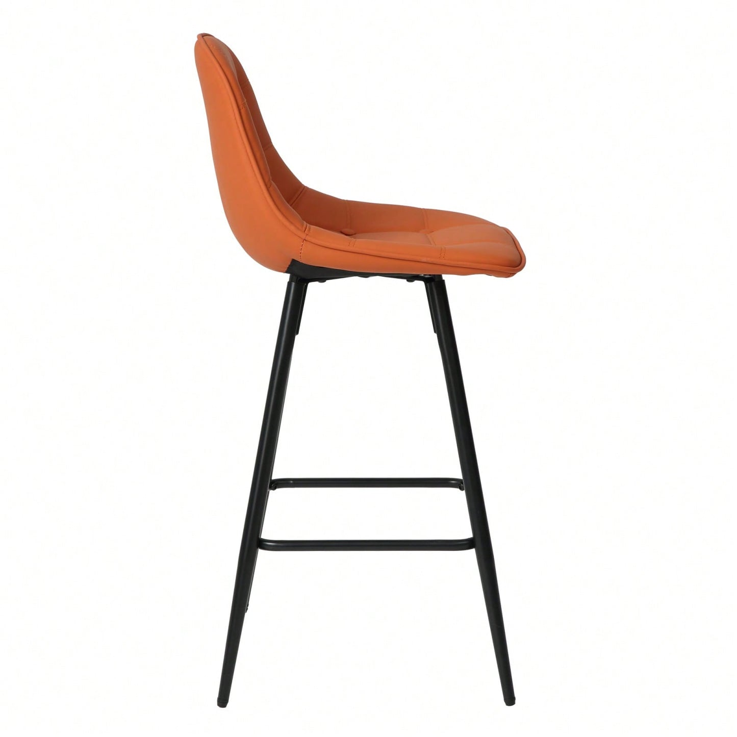 Counter Stools, Set Of 2 Bar Stools With Back And Footrest, Modern Metal Counter Height Barstools For Kitchen Home Bar