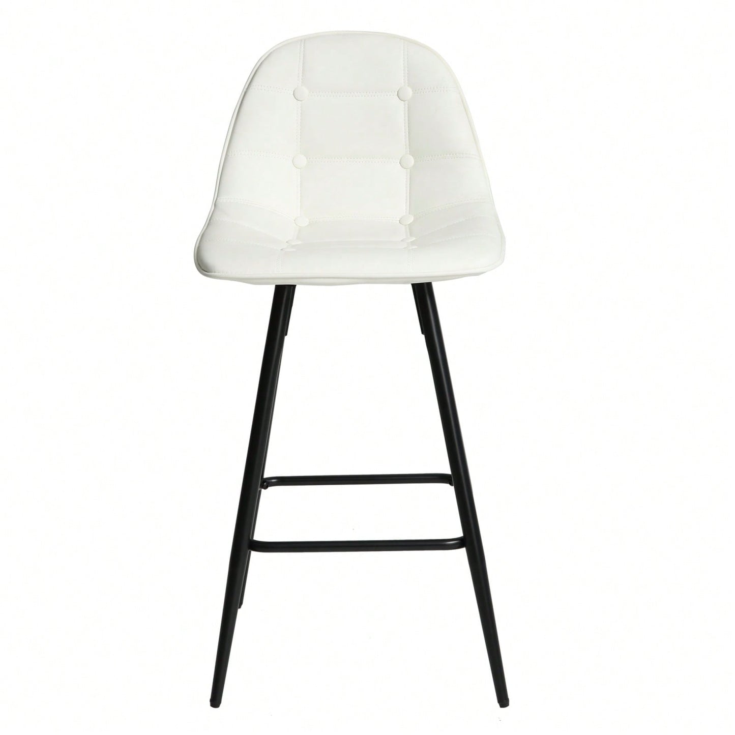 Counter Stools, Set Of 2 Bar Stools With Back And Footrest, Modern Metal Counter Height Barstools For Kitchen Home Bar