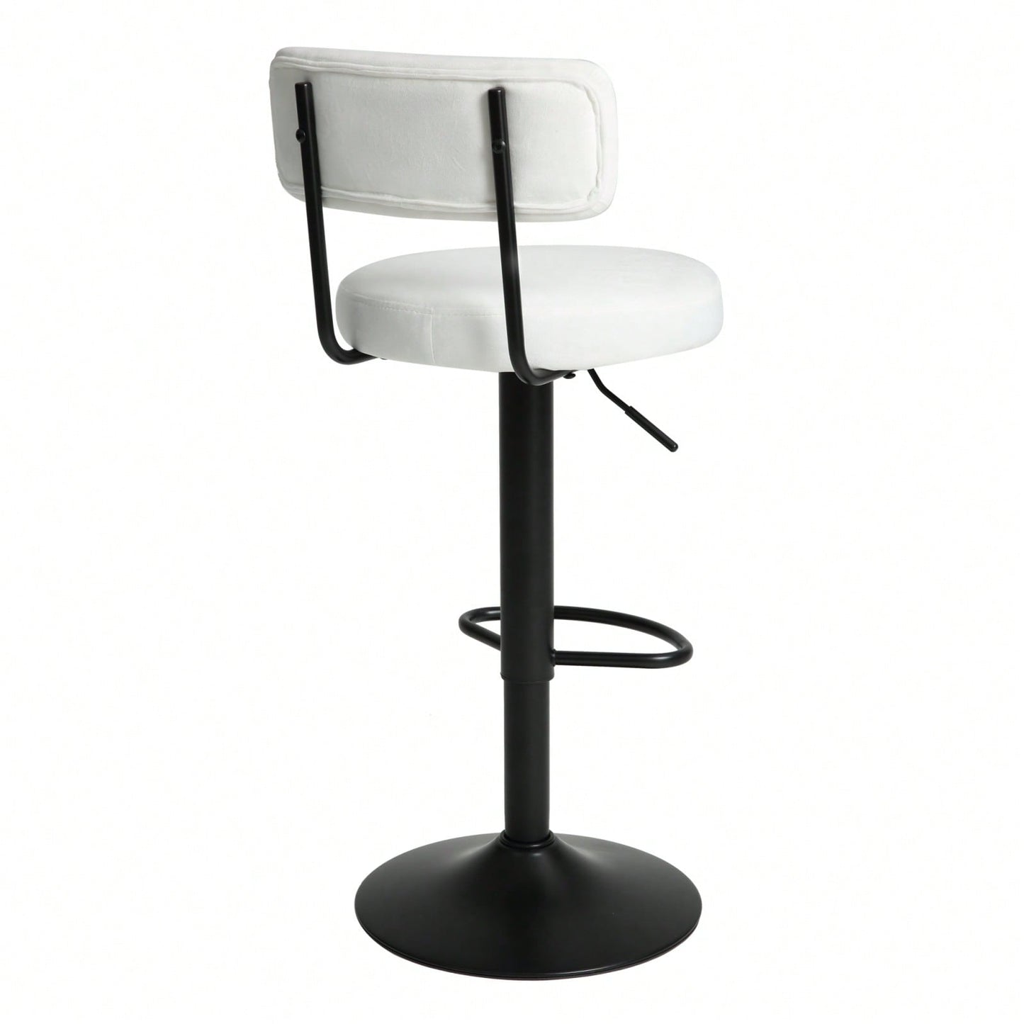 Modern Bar Stools Set Of 2, Upholstered Counter Height Bar Stools,Adjustable Bar Stool 24.5-30.5", Swivel Counter Stools For Kitchen Home