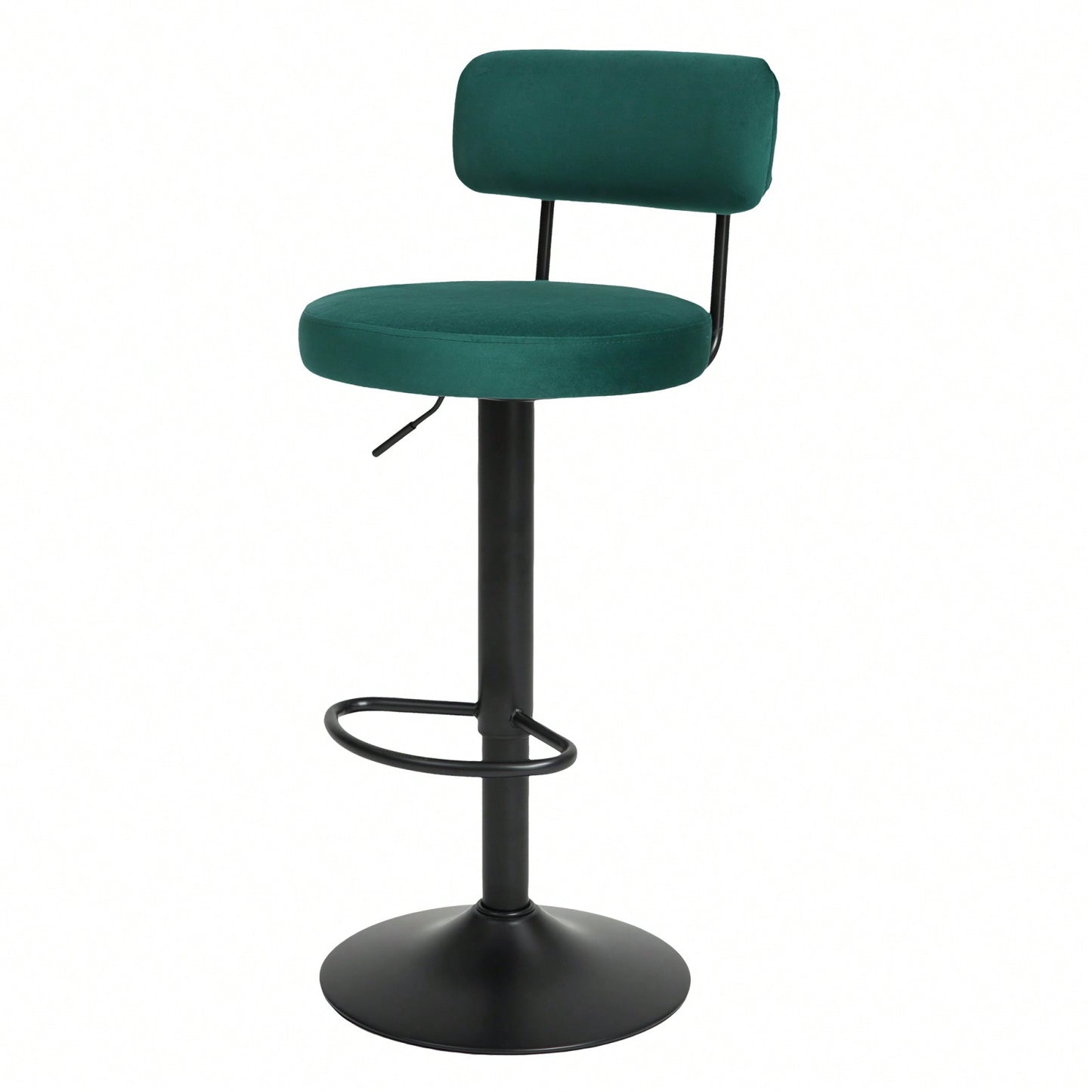 Modern Bar Stools Set Of 2, Upholstered Counter Height Bar Stools,Adjustable Bar Stool 24.5-30.5", Swivel Counter Stools For Kitchen Home