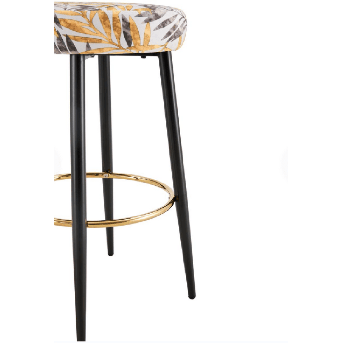 Counter Height Bar Stools Set Of 2, Upholstered Kitchen Dining Chairs With Footrest, 24 Inches - Velvet